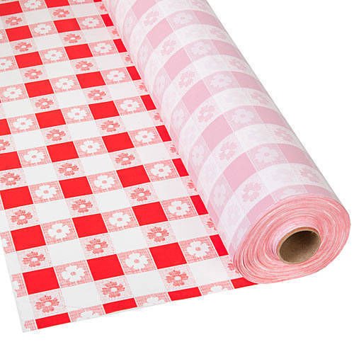 Red Gingham 40 X 150 Roll Tablecover Tablemate