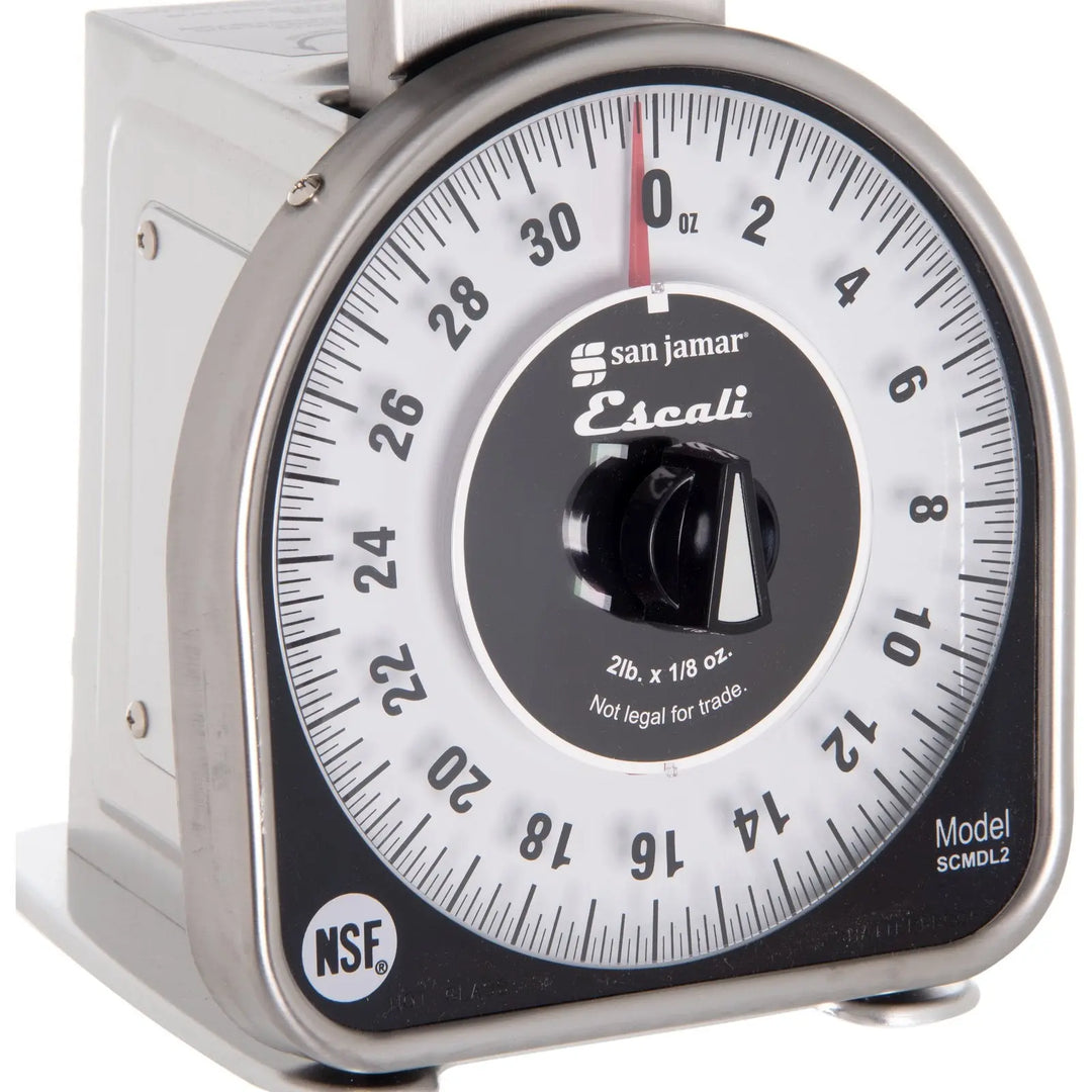 San Jamar SCMDL2 2# x 1/4 Oz Mechanical Dial Scale San Jamar
