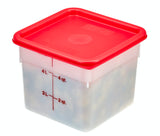Cambro SFC6-451 Camsquares Red Square Lid for 6 and 8 qt Food Containers