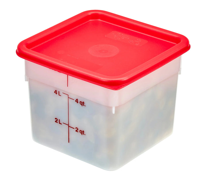 Cambro SFC6-451 Camsquares Red Square Lid for 6 and 8 qt Food Containers Cambro