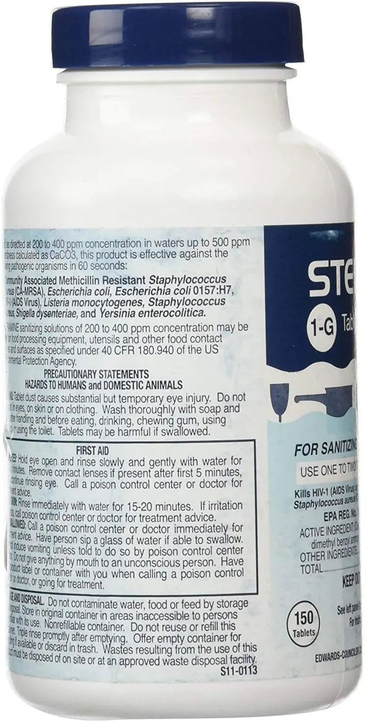 Steramine Sanitizer Tablets Edwards-Councilor