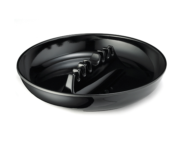 Tablecraft 341B-1 Round Black Safety Ashtray