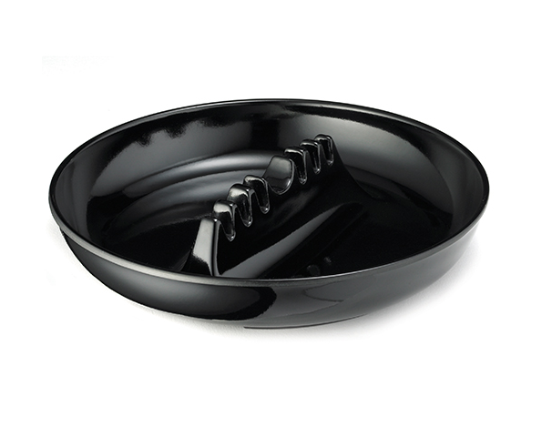 Tablecraft 341B-1 Round Black Safety Ashtray Tablecraft