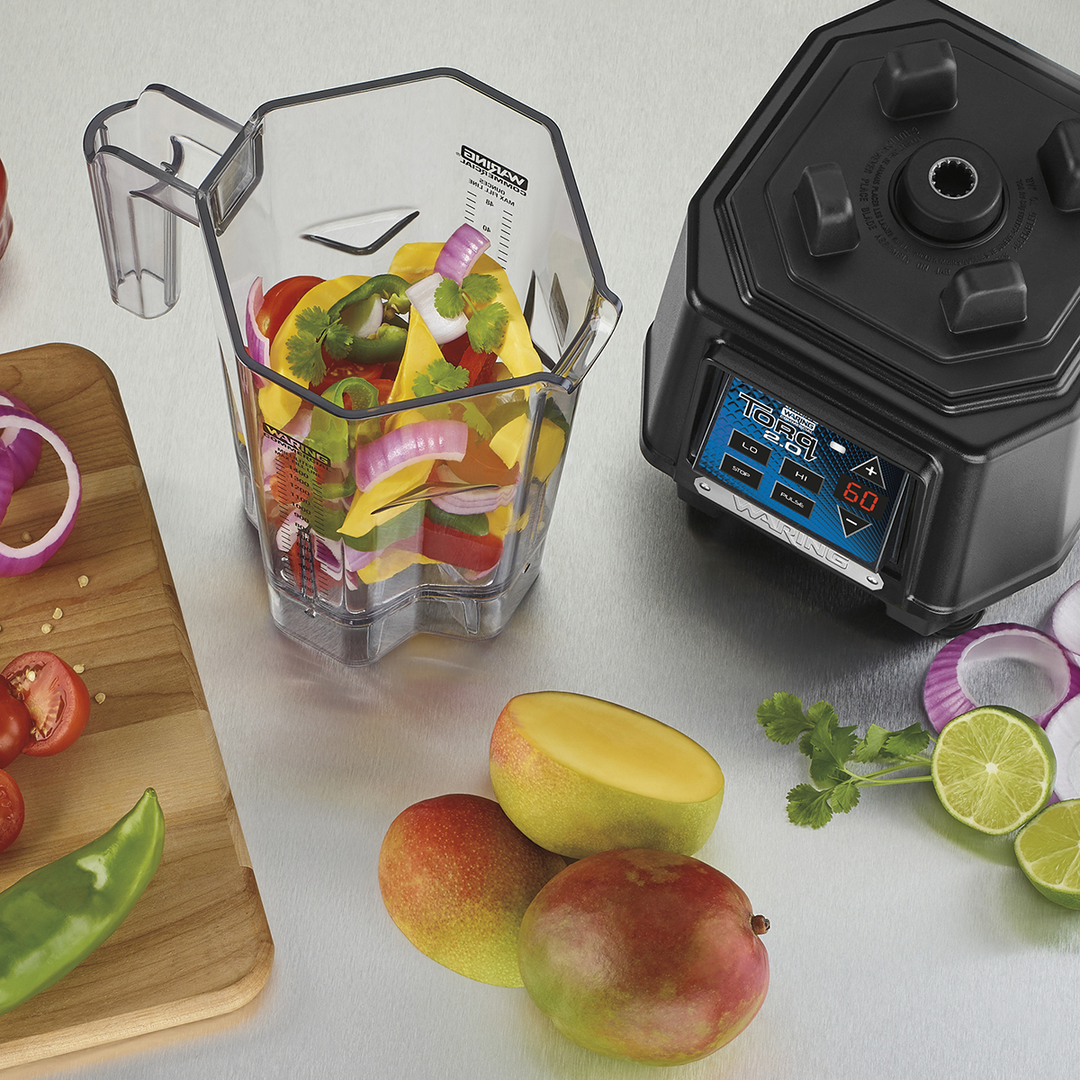 Waring TBB160 Torq 2.0 2 HP Blender with Electronic Touchpad Controls, 60-Second Countdown Timer Waring