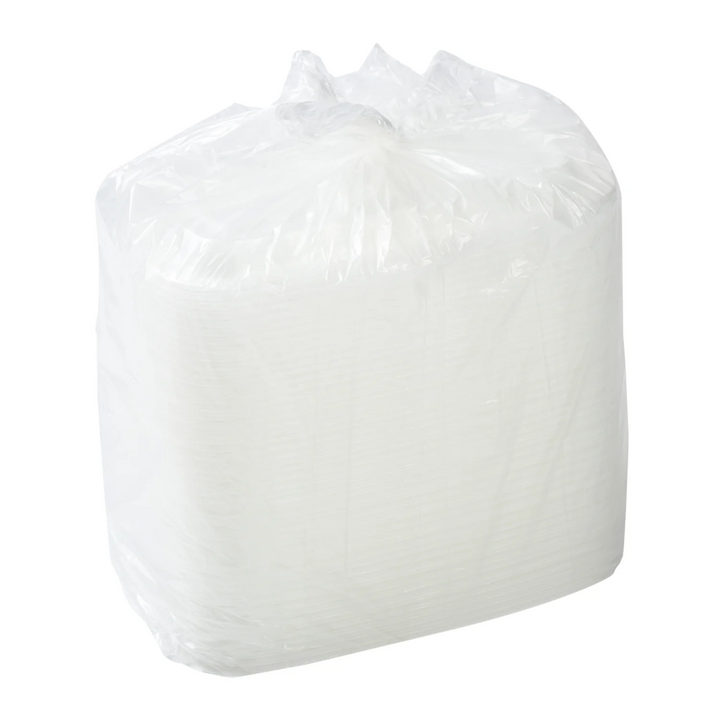 ITI 28 Ounce Black Bottom Clear Top Rectangle Polypropylene To Go Combo Container, 150/Case