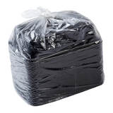 AmerCareRoyal TGCS38B 38 Ounce Black Clear Top Rectangular Polypropylene To Go Combo Container, 150/Case