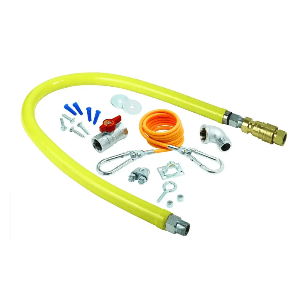 T&S Brass 48" Gas Hose Quick Disconnect Kit 1/2" NPT HG-4C-48K