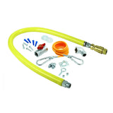 T&S Brass 48" Gas Hose Quick Disconnect Kit 1/2" NPT HG-4C-48K
