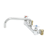 T&S Brass B-0290 Big-Flo 8 Inch Wall Mount Mixing Faucet, 12" Swing Nozzle