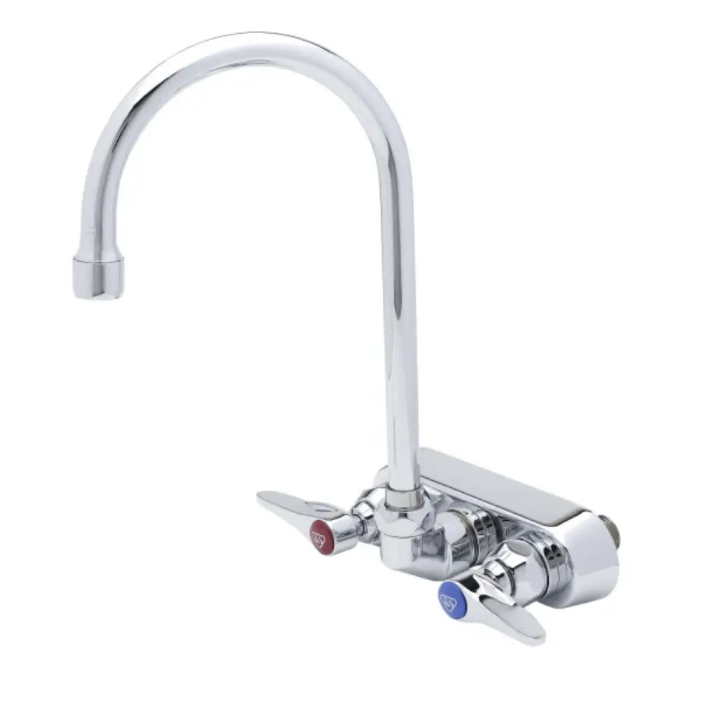 T&S Brass B-1146 4" Wall Mount Workboard Faucet 133X Gooseneck