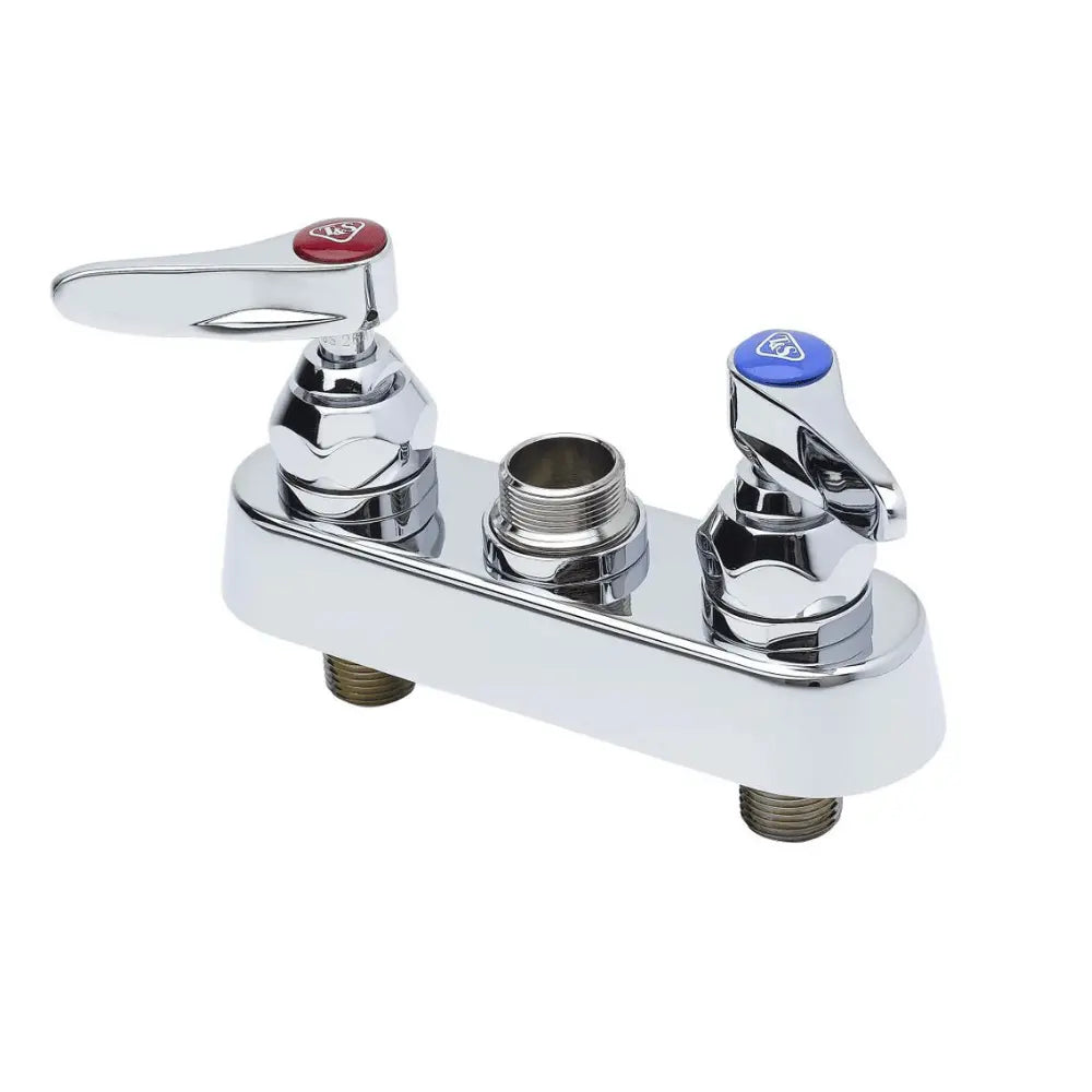 T&S Brass B-1110-LN Workboard Faucet Deck Mount 4" Centers Lever Handles