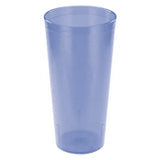 Winco PTP-20B 20 oz Blue Pebbled Plastic Tumbler, Dozen