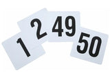 Winco TBN-50 Plastic Table Numbers 1-50, Double Sided, 4"