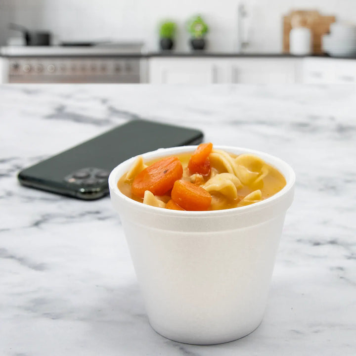 Dart 6SJ12 6 Oz White Foam Food Containers Dart
