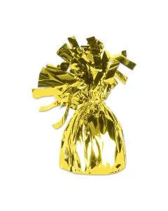 Yellow Metallic Wrapped Balloon Weight (50804)