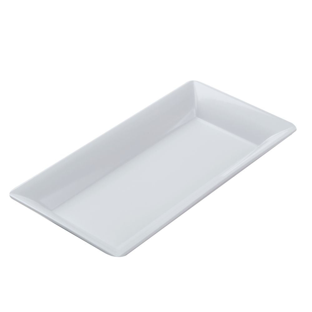 American Metalcraft MEL23 18"X8.25"X2" Rectangular Endurance Melamine Platter American Metalcraft
