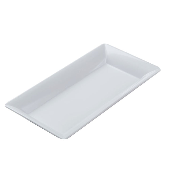 American Metalcraft MEL23 18"X8.25"X2" Rectangular Endurance Melamine Platter American Metalcraft