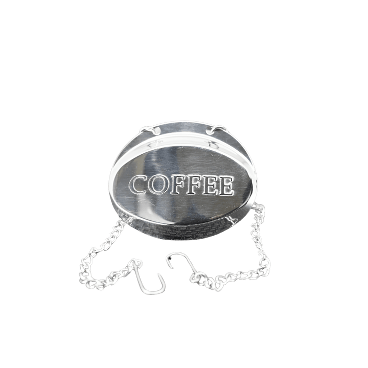 Adcraft APL - COFFEE "Coffee" Stainless Steel Hanging Airpot LabelShopAtDean