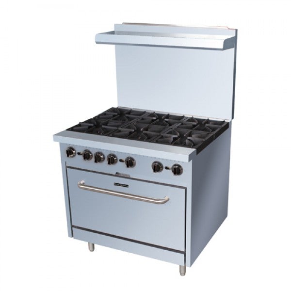 Adcraft BDGR-36/NG 6 Burner Gas Range with Oven