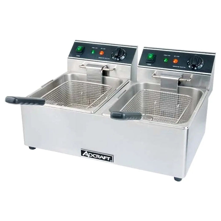 Adcraft DF-6L/2 Double Tank Deep Fryer 120V Adcraft