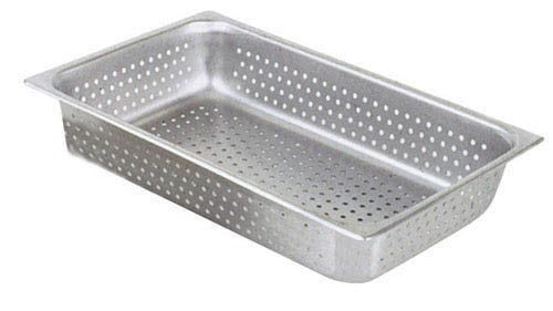 Adcraft PP-200F4 Full Size Stainless Steel Perforated 4" Steam Table Pan