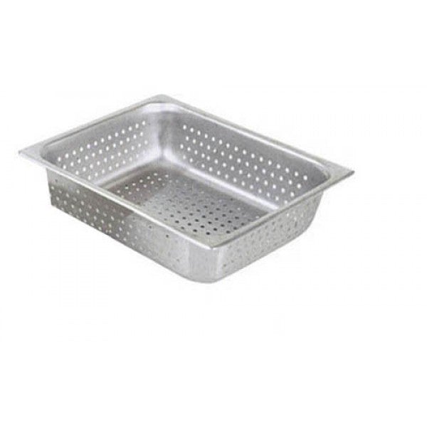 Adcraft PP-200H6 Half Size Stainless Steel Perforated 6" Steam Table Pan