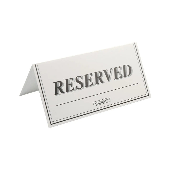 Adcraft RES-48PK "Reserved" Table Tent Adcraft