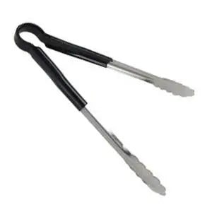 Adcraft SEP-12BK 12" Black Scalloped Tongs Adcraft