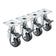 Krowne 28-114S Adjustable Height Universal Plate 3" Casters, Set of 4