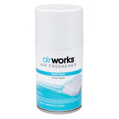 AirWorks 7 oz Fresh Linen Metered Aerosol Air Freshener Hospeco