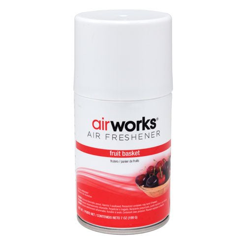 AirWorks 7 oz Fruit Basket Cherry Metered Aerosol Air Freshener Hospeco