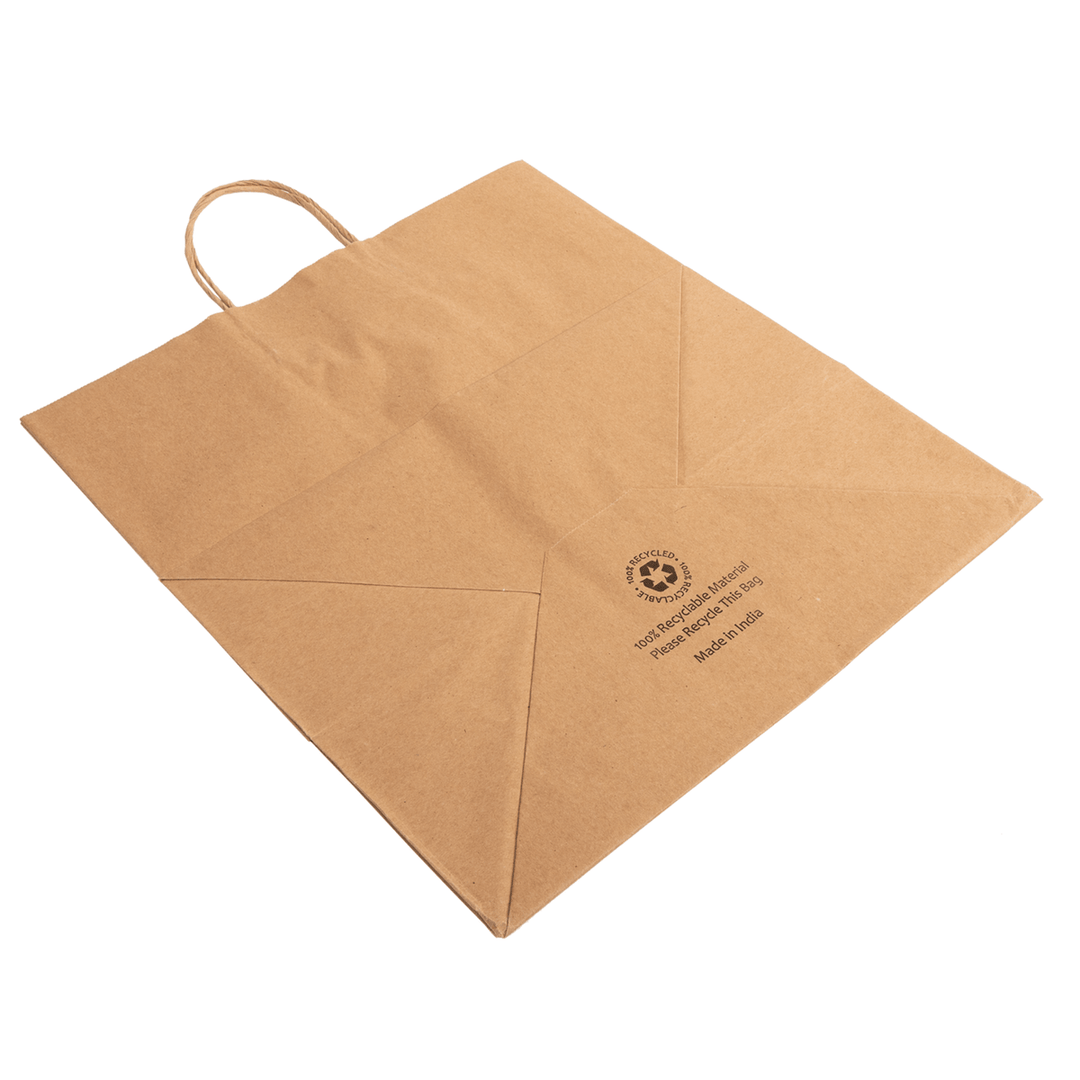 Amercare Royal TBTH141015 Twisted Handle Kraft Paper Bag 14" X 10" X 15"