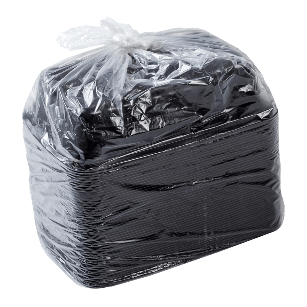 AmerCareRoyal TGCS38B 38 Ounce Black Clear Top Rectangular Polypropylene To Go Combo Container, 150/CaseShopAtDean