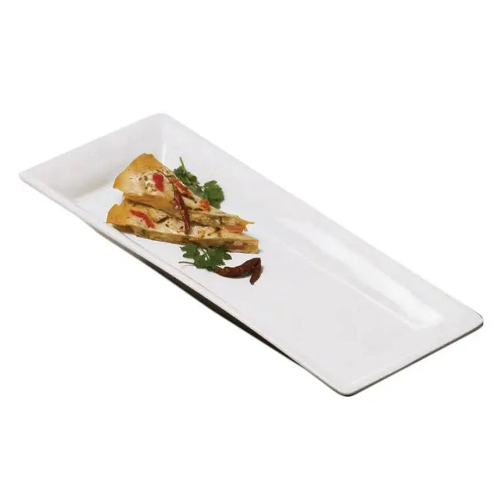 American Metalcraft CER23 18" White Rectangle Platter American Metalcraft