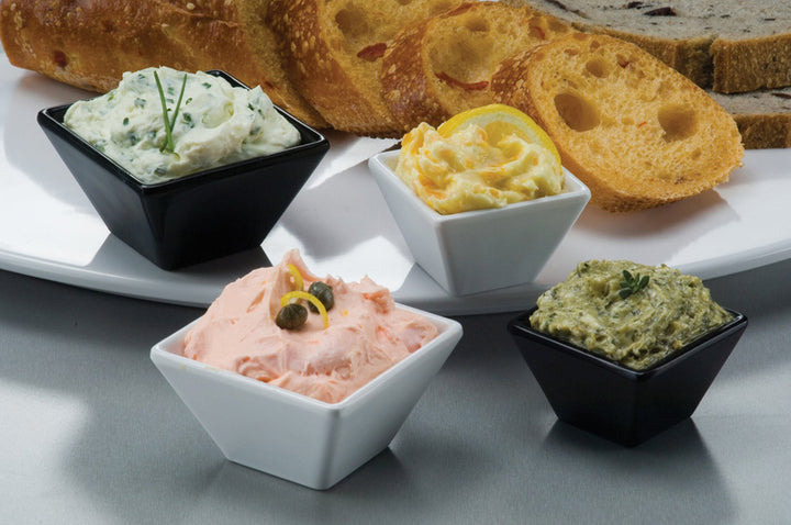 American Metalcraft MELSCB51 1-1/8 Oz Sauce Square Cup Black American Metalcraft