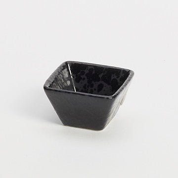 American Metalcraft PSBL1 Artisanal Porcelain Black Square Sauce Cup 1 oz American Metalcraft