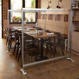 American Metalcraft RPC60 Clear Portable Restaurant Partition 60" x 60"