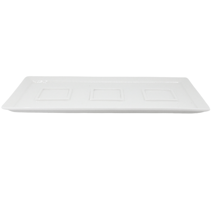 American Metalcraft SCT3 10.5" 5" Rectangle Plate with Three 2" Square InsetsShopAtDean