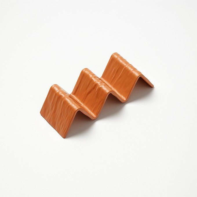 American Metalcraft THMT3 2-3 Compartment Faux Slate Melamine Terracotta Taco Holder American Metalcraft