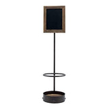 American Metalcraft WB-WR-1 17.25" x 4-1/10" 1 Bottle Display with Chalkboard
