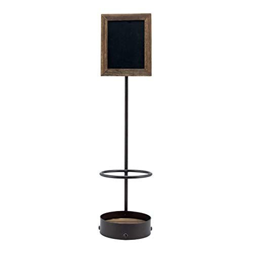 American Metalcraft WB-WR-1 17.25" x 4-1/10" 1 Bottle Display with Chalkboard American Metalcraft