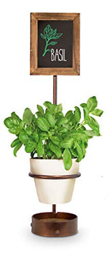 American Metalcraft WB-WR-1 17.25" x 4-1/10" 1 Bottle Display with Chalkboard