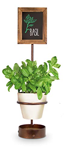 American Metalcraft WB-WR-1 17.25" x 4-1/10" 1 Bottle Display with Chalkboard American Metalcraft