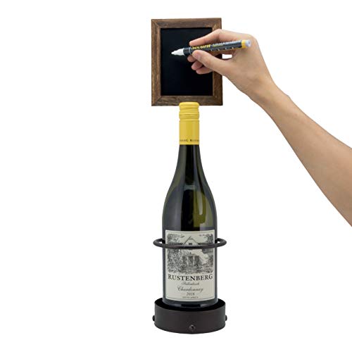 American Metalcraft WB-WR-1 17.25" x 4-1/10" 1 Bottle Display with Chalkboard American Metalcraft