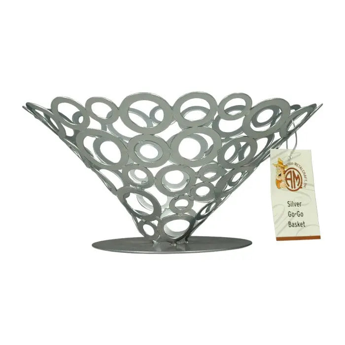American Metalcraft WCW59 8.5" X 4.5" Silver Iron Basket American Metalcraft