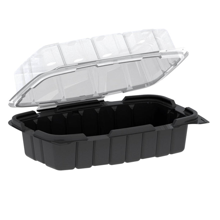 Anchor Packaging 4666916 1 Compartment Rectangular Black Container Anchor Packaging