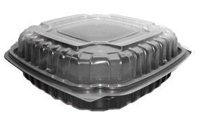 Anchor Packaging 4699911 9 X 9 Black Hinged Culinary Lites 120/Case Anchor Packaging