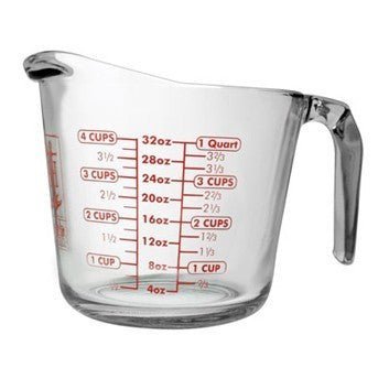 Anchor Hocking 55178L20 32 Oz Glass Measuring Cup