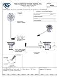 T&S Brass B-3952 3-1/2 Inch Twist Handle Waste Drain Valve