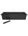 Bar Maid CR-760 Black 14" x 5" x 3" Bar Drain Tray with Drain Tube
